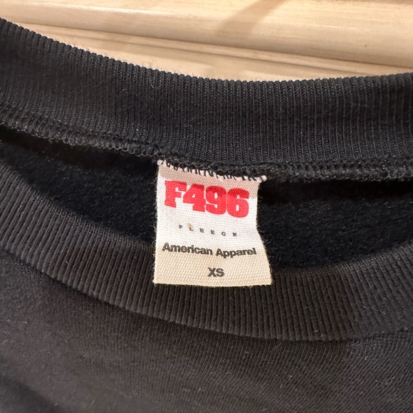 American Apparel Flex Fleece Crew Unisex Size XS Black BRAND NEW NEVER WORN - Picture 2 of 3